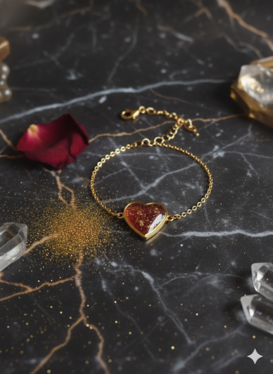 Resin Heart Bracelet