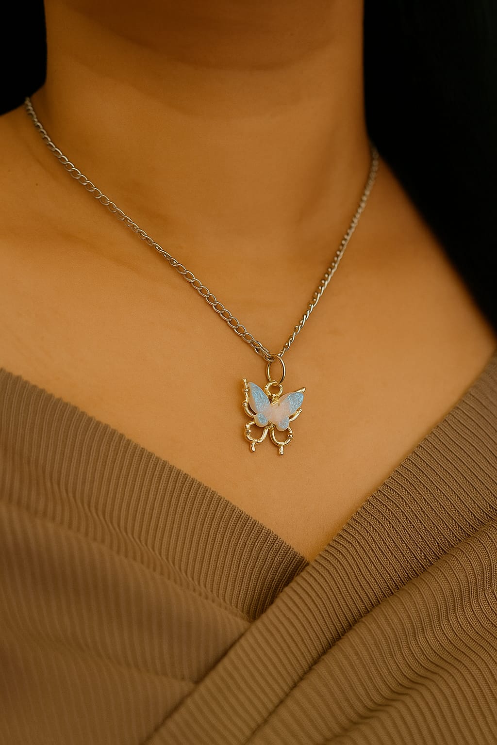 Butterfly Pendant Necklace