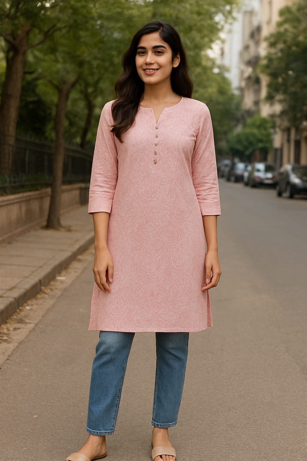 Pastel Paisley Print Kurti