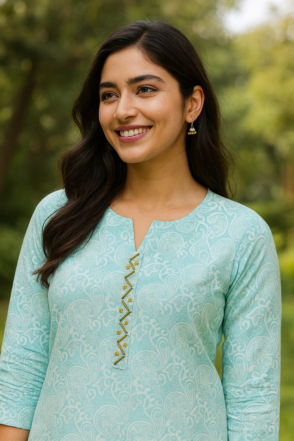 Pastel Paisley Print Kurti
