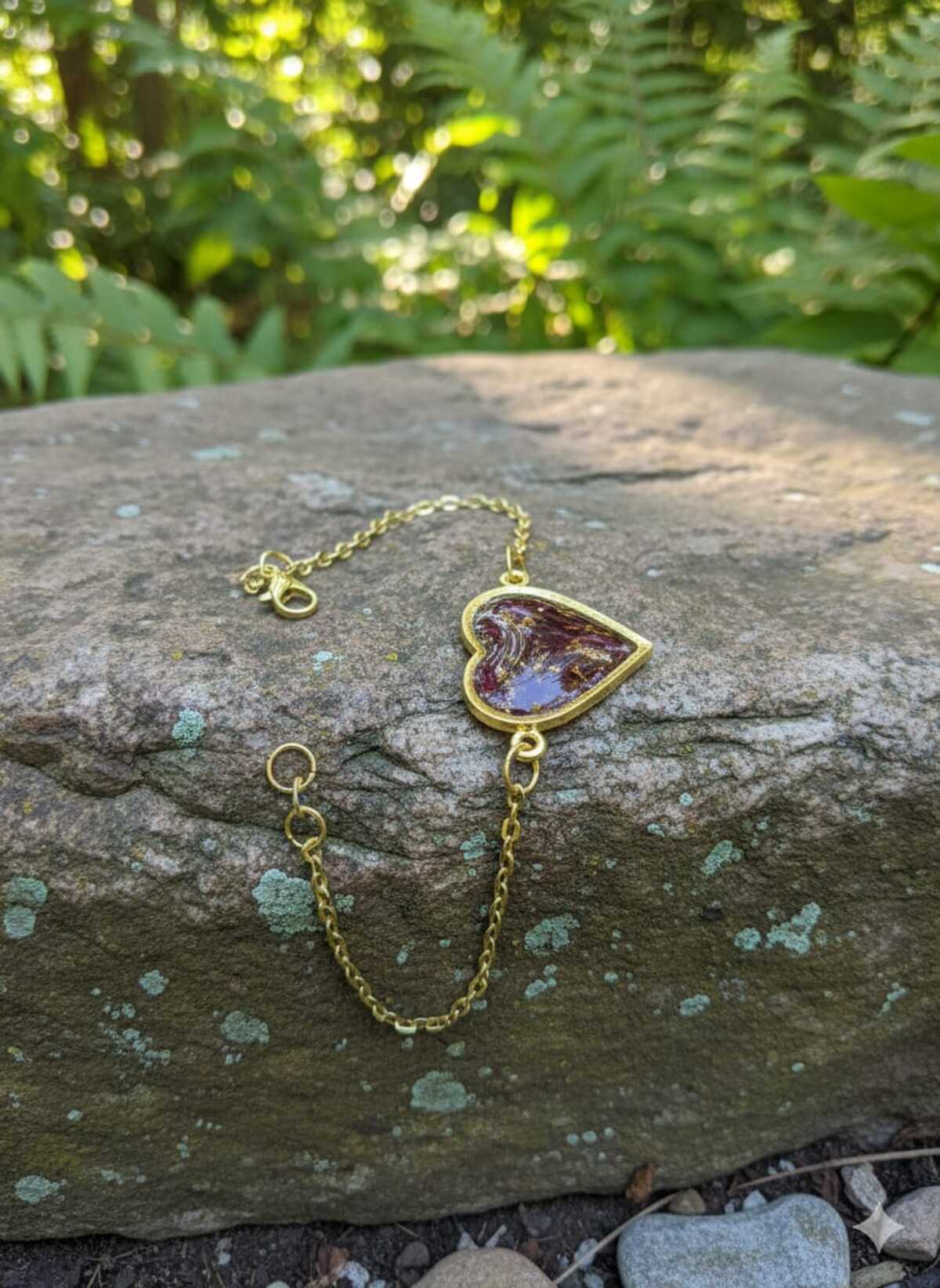 Resin Heart Bracelet