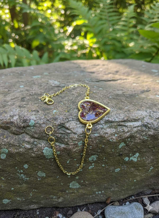 Resin Heart Bracelet